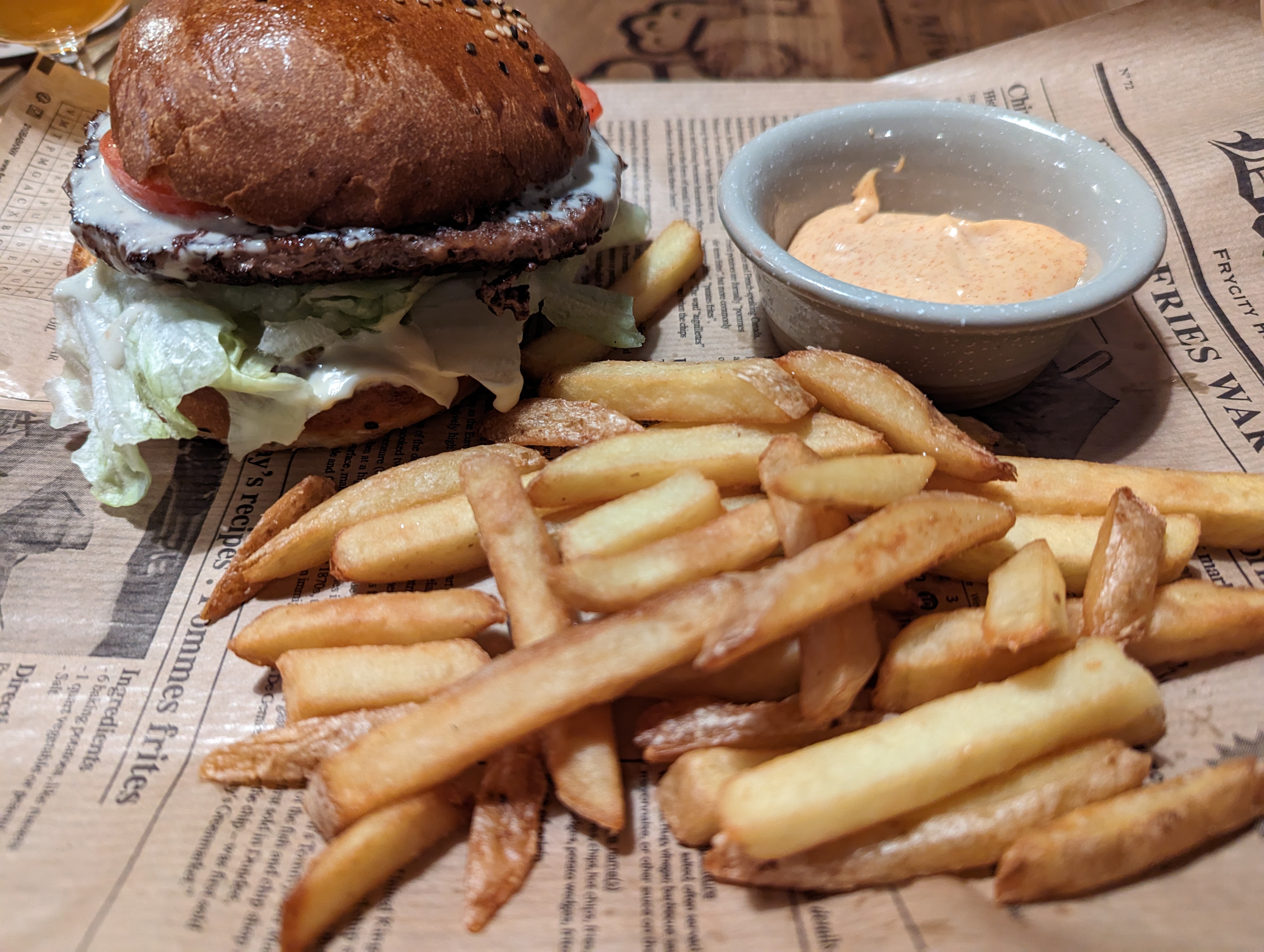 Burger blue cheese