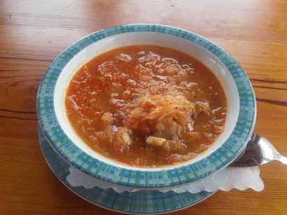 Fotka jedla kapustová polievka