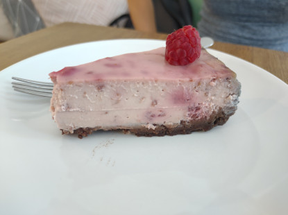 Fotografia jedla Malinový cheesecake