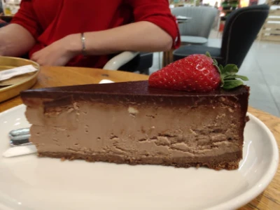 Fotografia jedla Čokoládový cheesecake