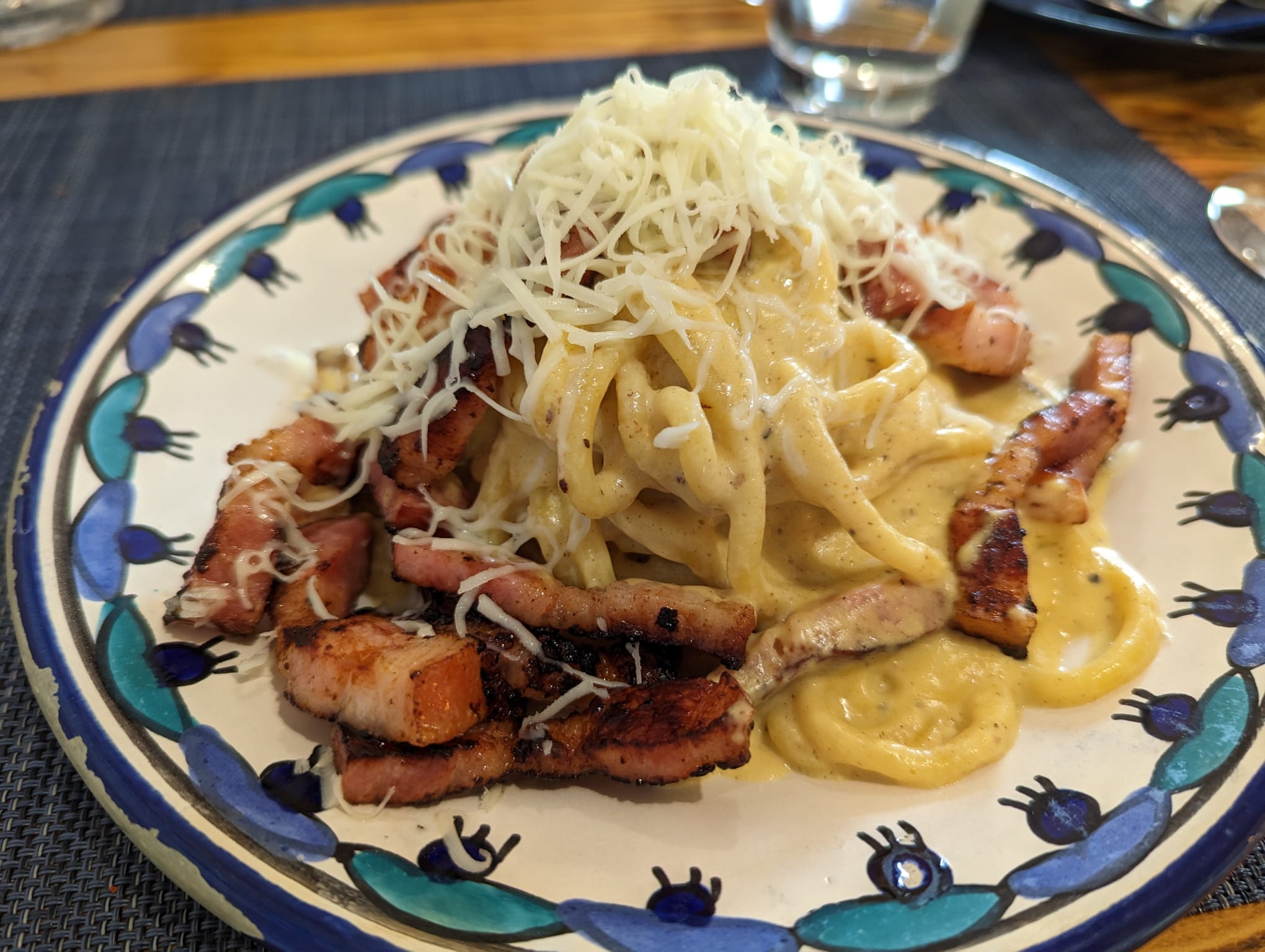 Udon carbonara