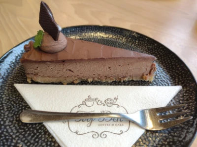 Fotografia jedla Čokoládovo-mätový cheesecake